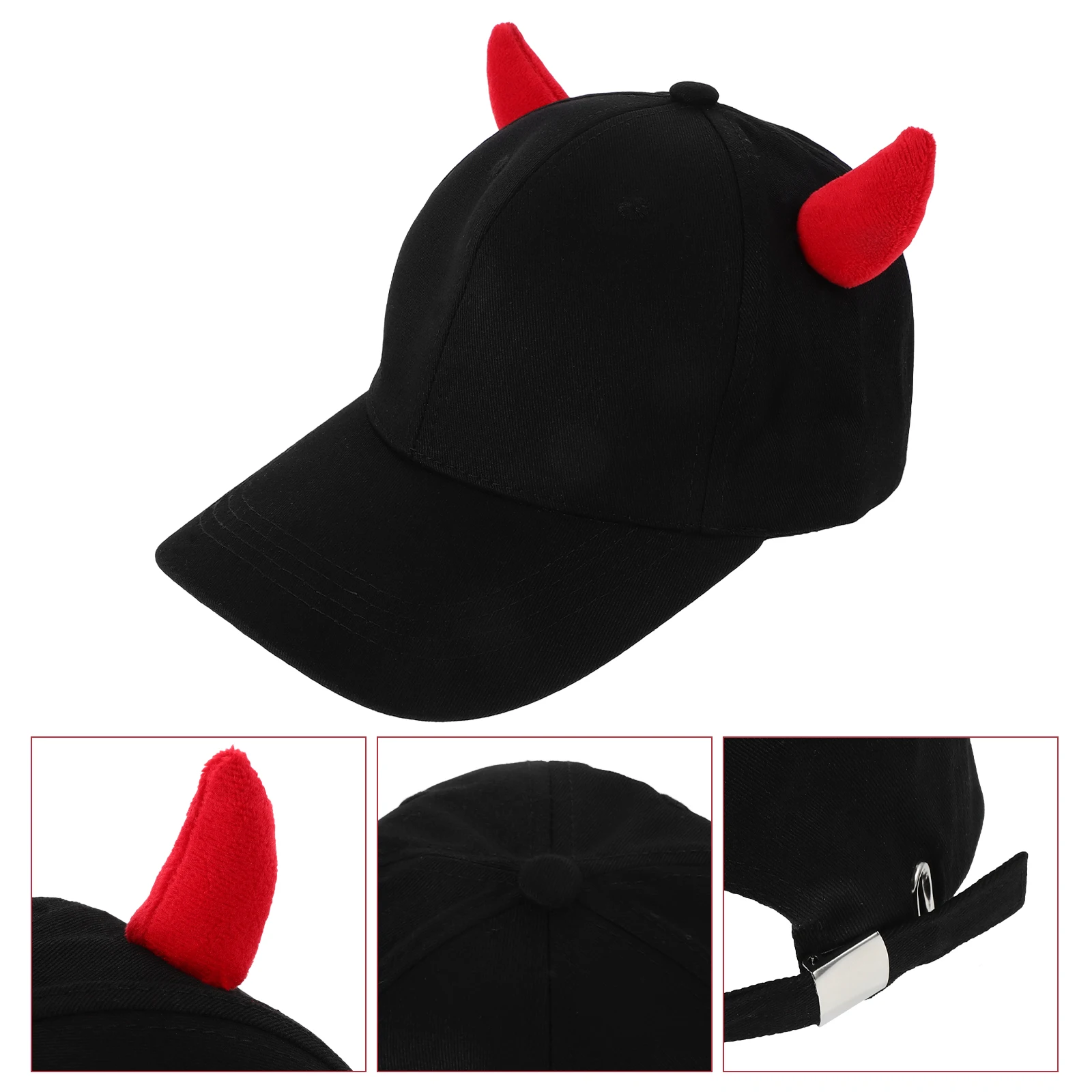 

Devil Horn Baseball Hat Unisex Stylish Evil Horn Design Durable Cotton Polyester Warm Autumn Spring Hat Outdoor Sports Fashion