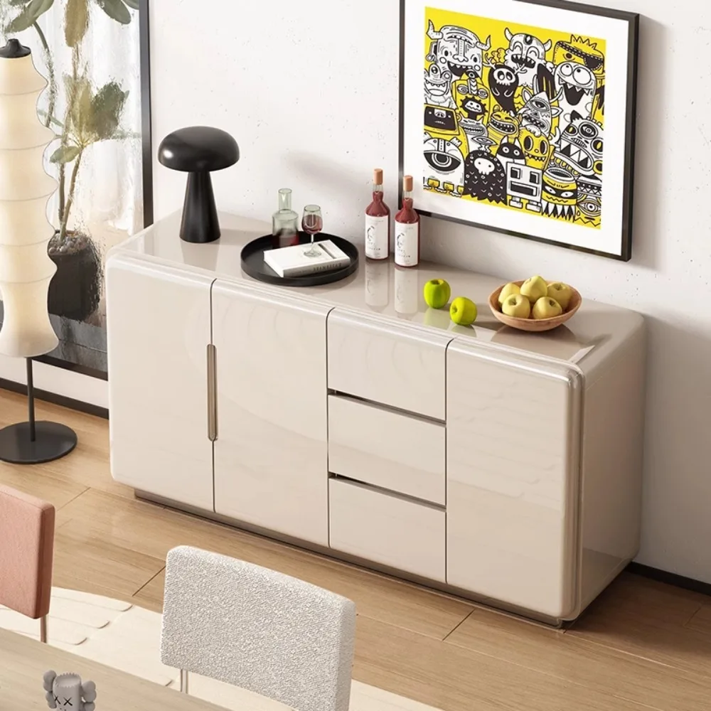 

Cream Handles Living Room Cabinets Storage Organize Curio Display Cabinet Collectibles Nordic Vitrinas Expositor Home Furniture