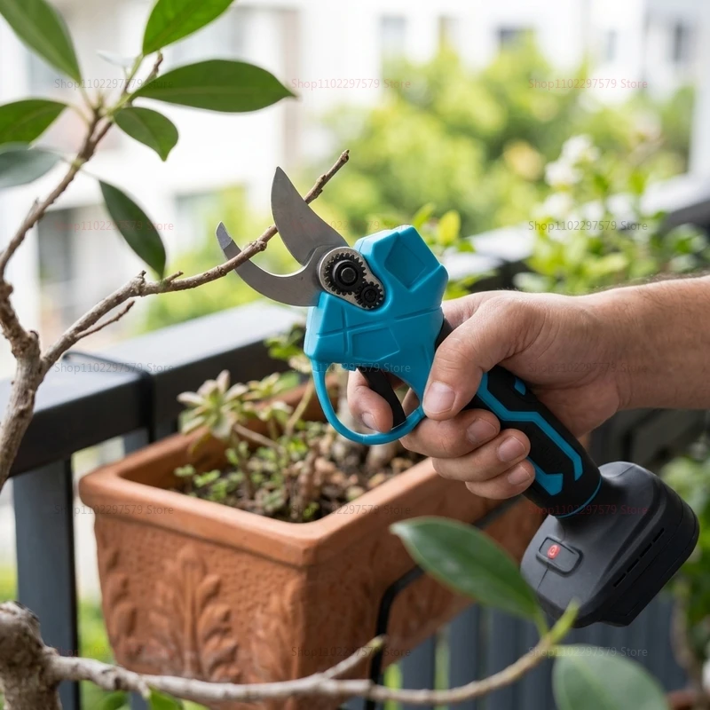 Wireless Lithium Electric Fruit Tree Pruner Bonsai Shears Garden Branch Cutter for Pruning Trimming Home Garden Tools