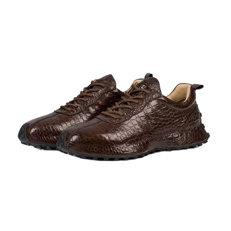 

2023 new arrival Fashion Crocodile Belly Skin causal shoes men,male Genuine leather Sneakers 018