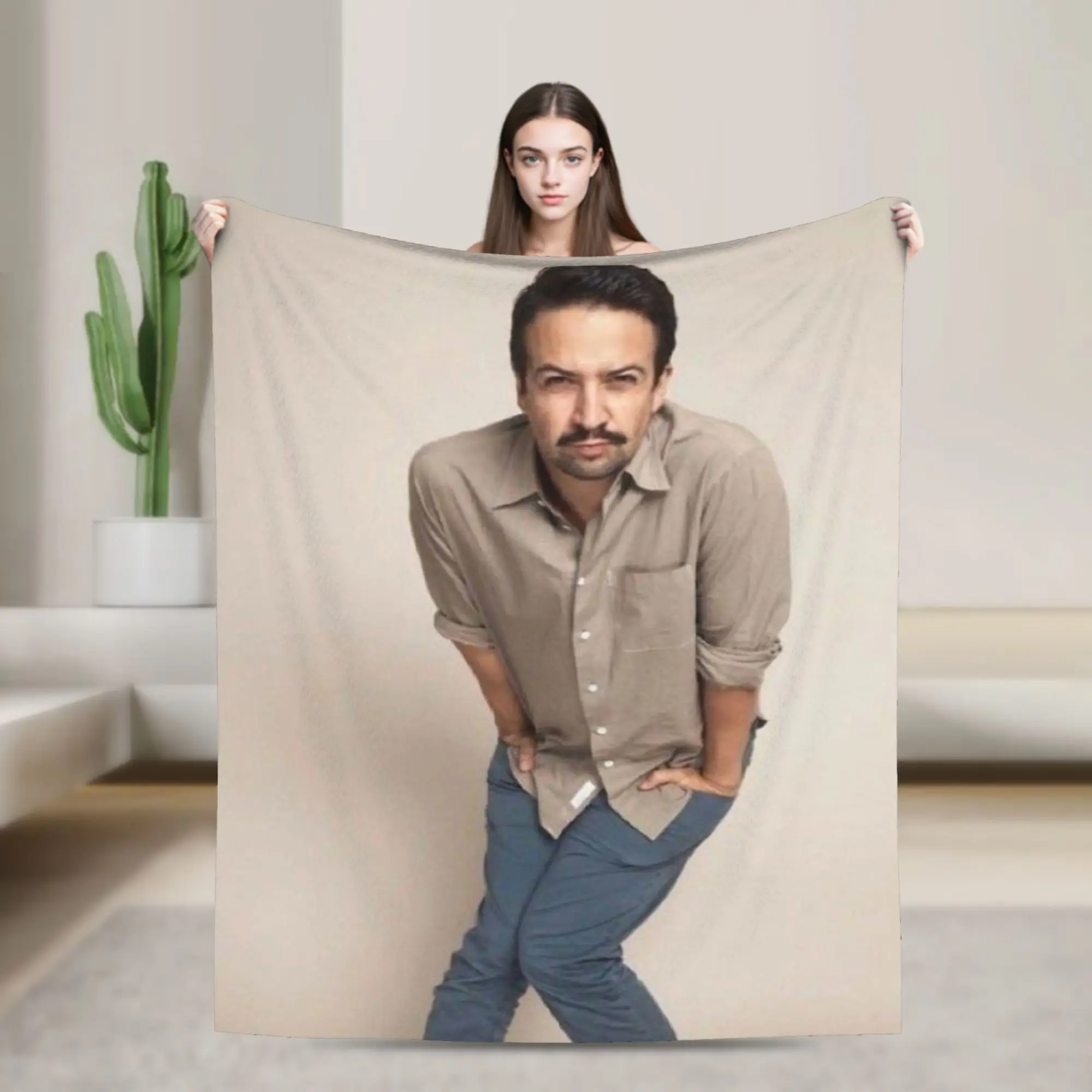 Quirky Lin Manuel Miranda Blanket Fleece  Winter  Breathable Lightweight Thin Throw Blankets for Bedding Bedroom Quilt