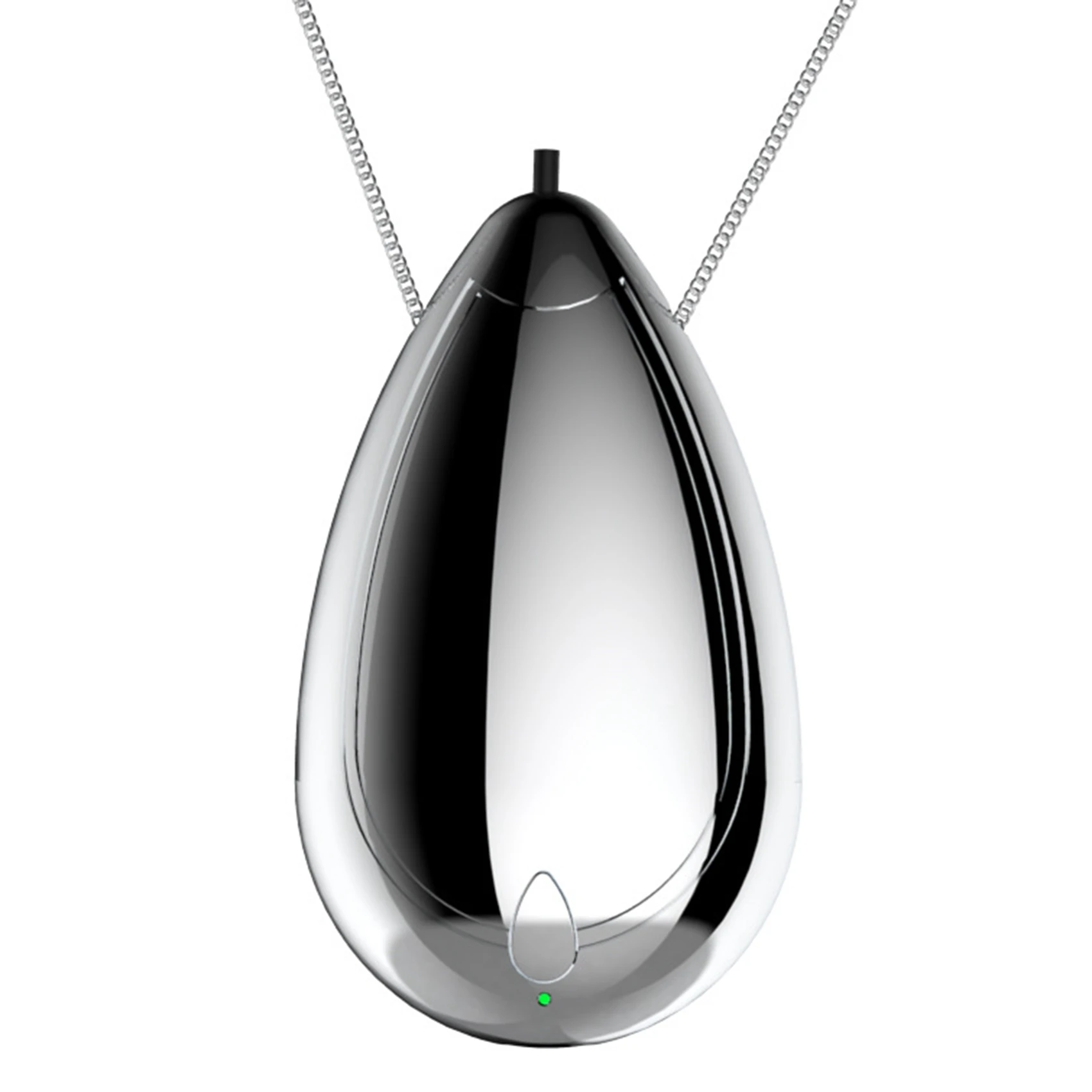 Mini purificador de aire portátil, purificador de humo, collar y carga USB, plata, tamaño Personal de viaje