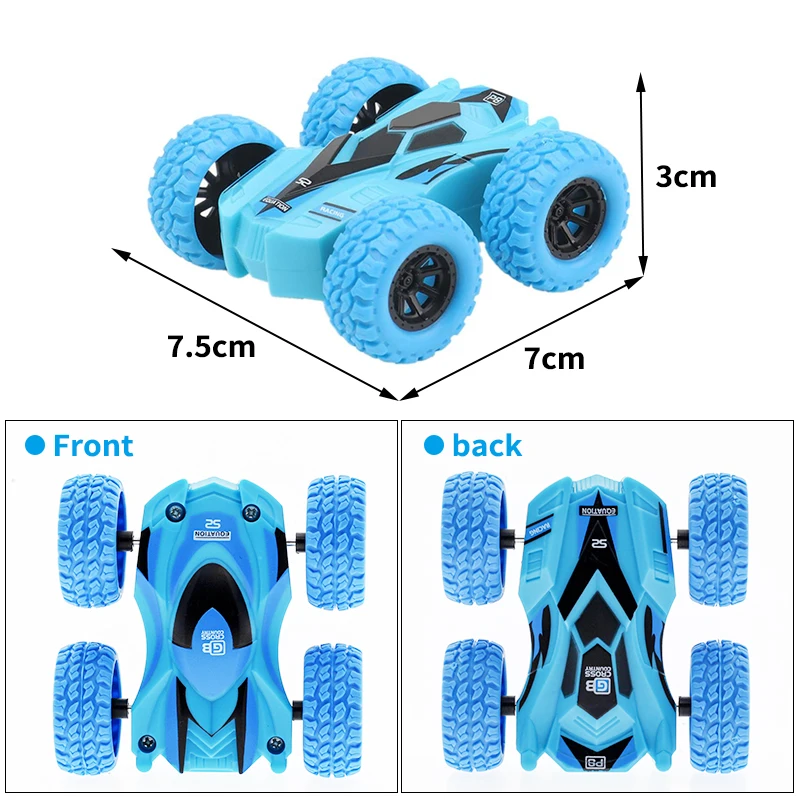 Fun Pull Back Car Double-Side Vehicle Inertia Safety and Fall Resistance Shatter-Proof Model for Kids Boys Children\'s Toys Car