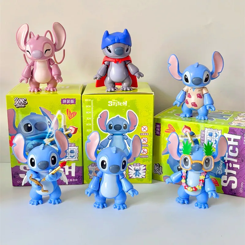 Genuine Stitch Assembly Model Kit Blind Box , Movable & Articulated Toy Gift For Kids