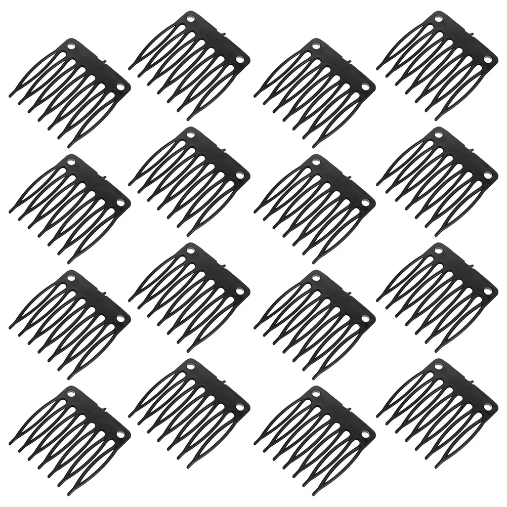 

100pcs Plastic Caps Clips Fixing Accessories Hair Net Fasteners Easy Accessory Fittings Install Durable Black