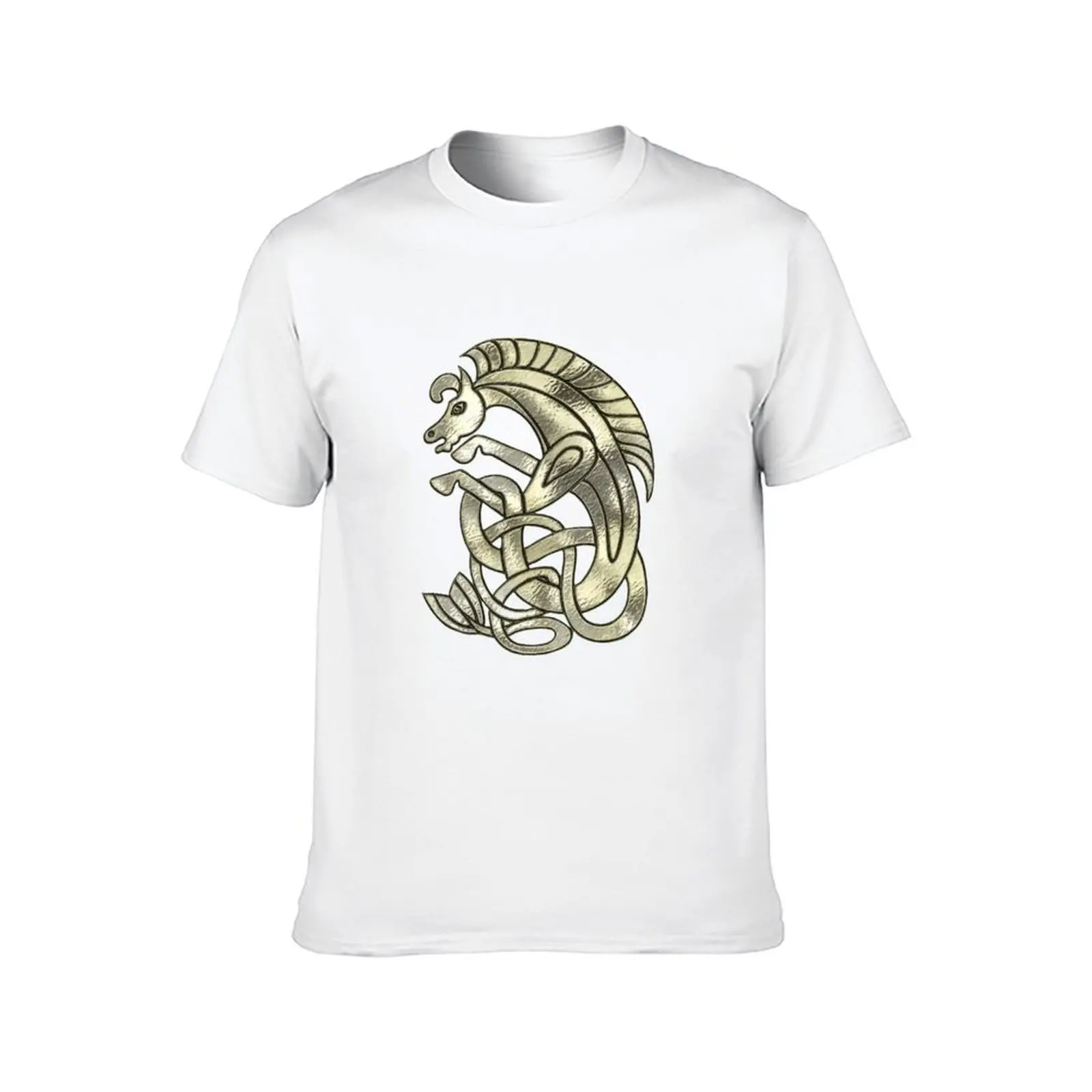 Hammered Gold Celtic Horse T-Shirt clothes kawaii clothes workout shirts for men