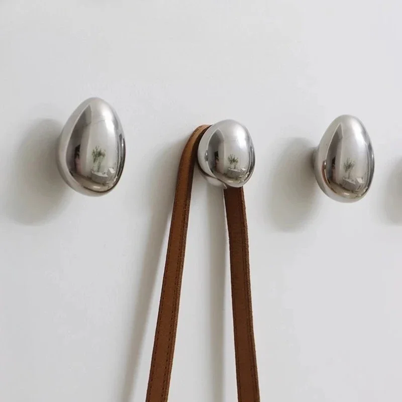 Silver Ceramic Water Droplet Hook Entrance Hanging Clothes Hooks Decorative Hooks Key Hook Wall Shelf Storage Rack Organizer