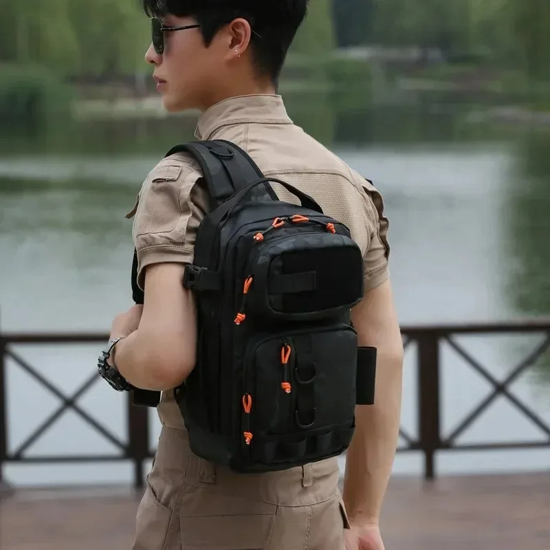 Fishing Equipment Double Shoulder Crossbody Bike Sports Backpack Waterproof Camouflage Tactical Chest Bag LUYA BAGS