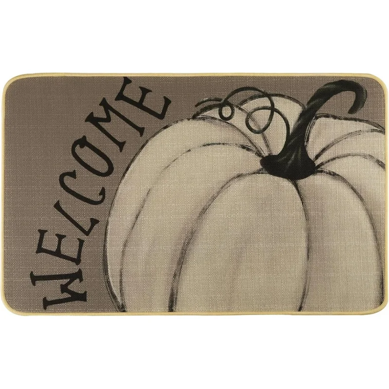 Thanksgiving doormat anti slip pumpkin decoration autumn entrance mat suitable for home farm indoor and outdoor kitchen bat