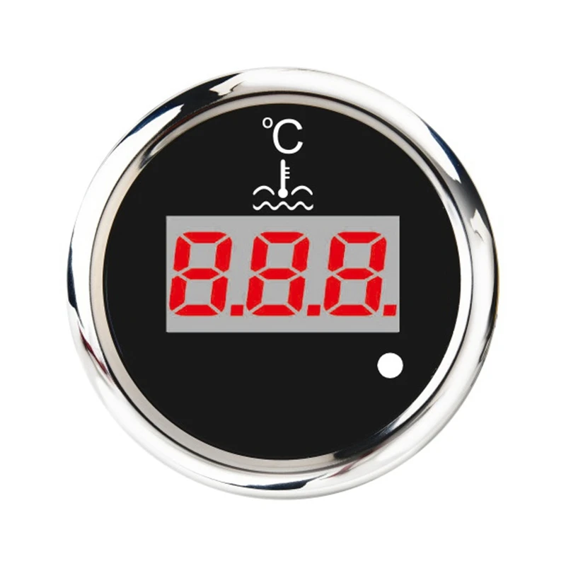 52mm Digital Water Temp Gauge 0-120 Celsius Universal Water Temperature Meter Indicator Red Backlight with Alarm