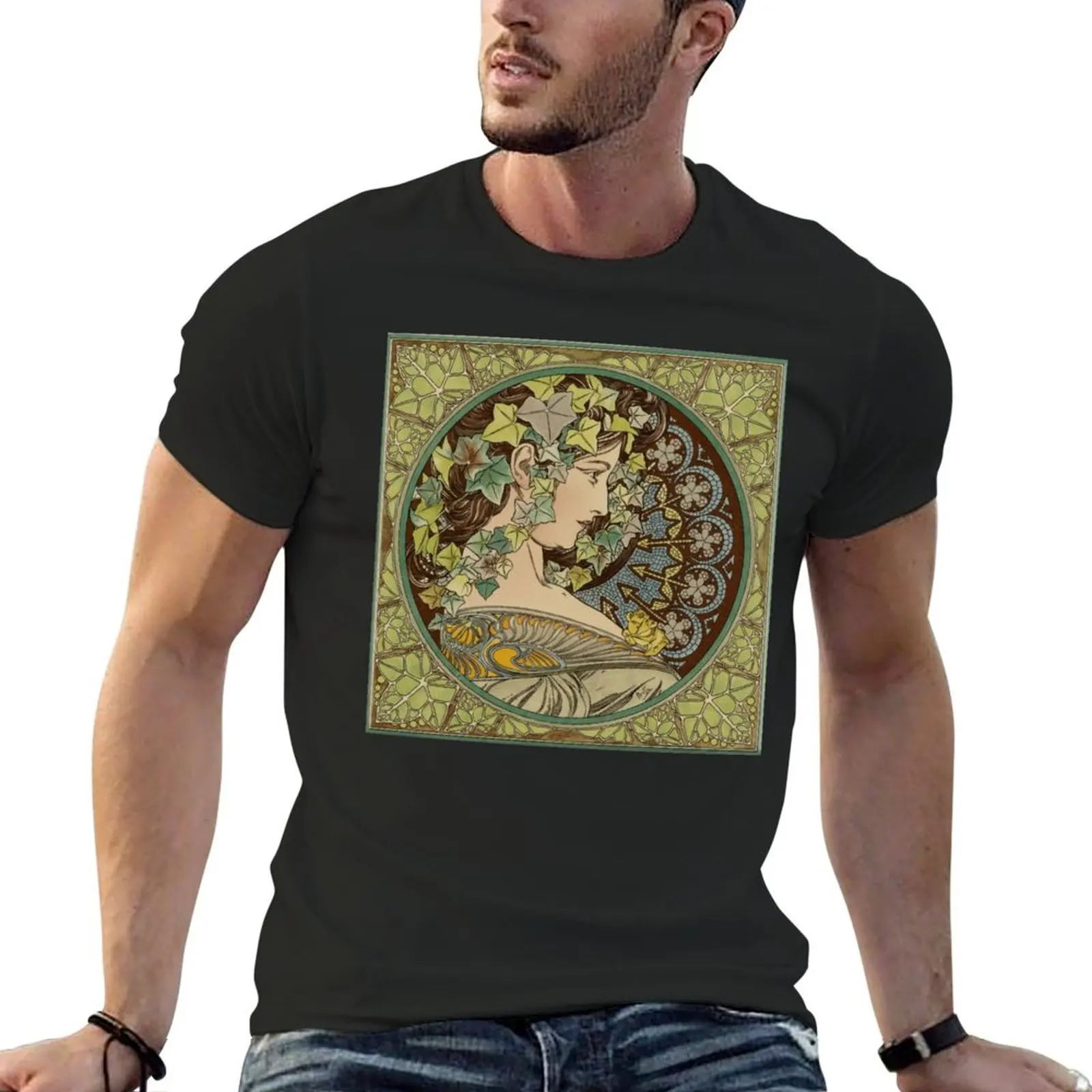 Alphonse Mucha - Ivy T-Shirt graphic t shirt vintage oversizeds designer shirts t shirts for men