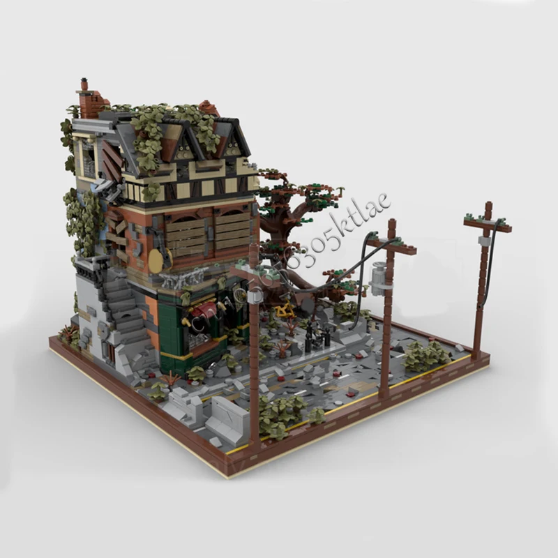 5126 PCS House Street Set Tudor Corner Apocalypse Version MOC Customize Modular Building Block Creative DIY Holiday Toy Gifts