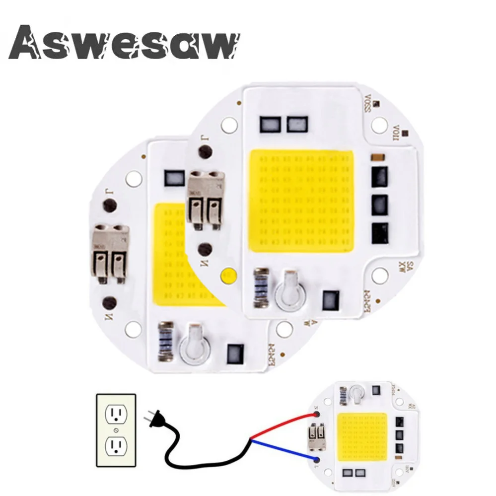 Wysoka moc 50W 70W 100W COB LED Chip 220V 110V LED COB Chip Welding Free Diode for Spotlight Floodlight Smart IC No Need Driver