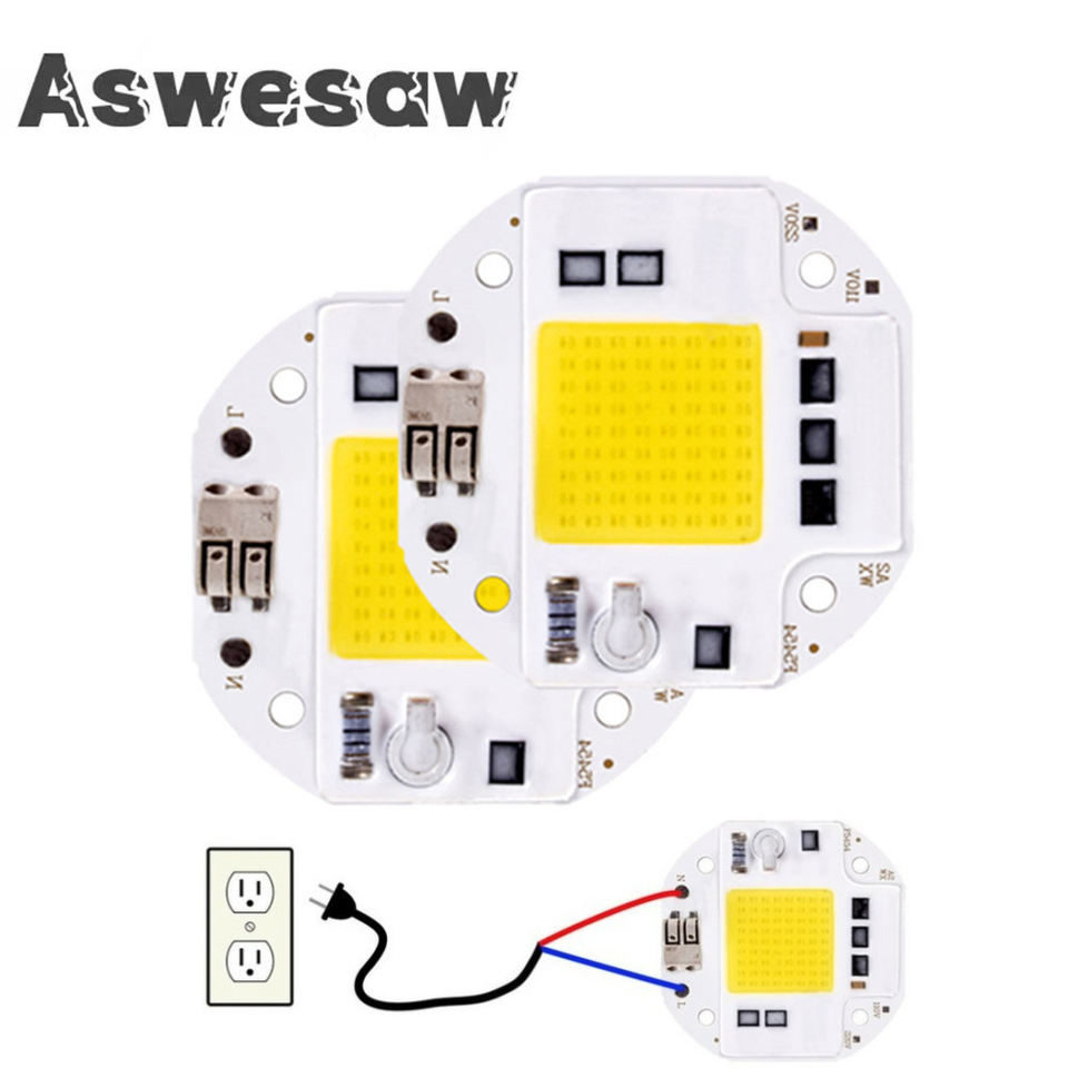  High Power 50W 70W 100W COB LED Chip 220V 110V LED COB Chip Welding Free Diode for Spotlight Floodlight Smart IC No Need Driver 
