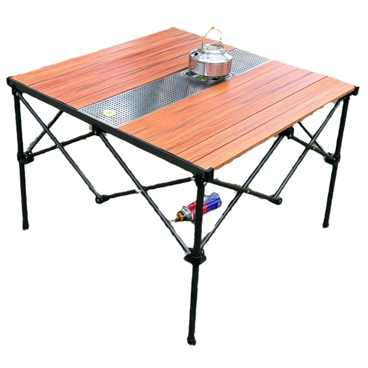 

New egg table, aluminum alloy square table, outdoor camping, mahjong stove to make tea