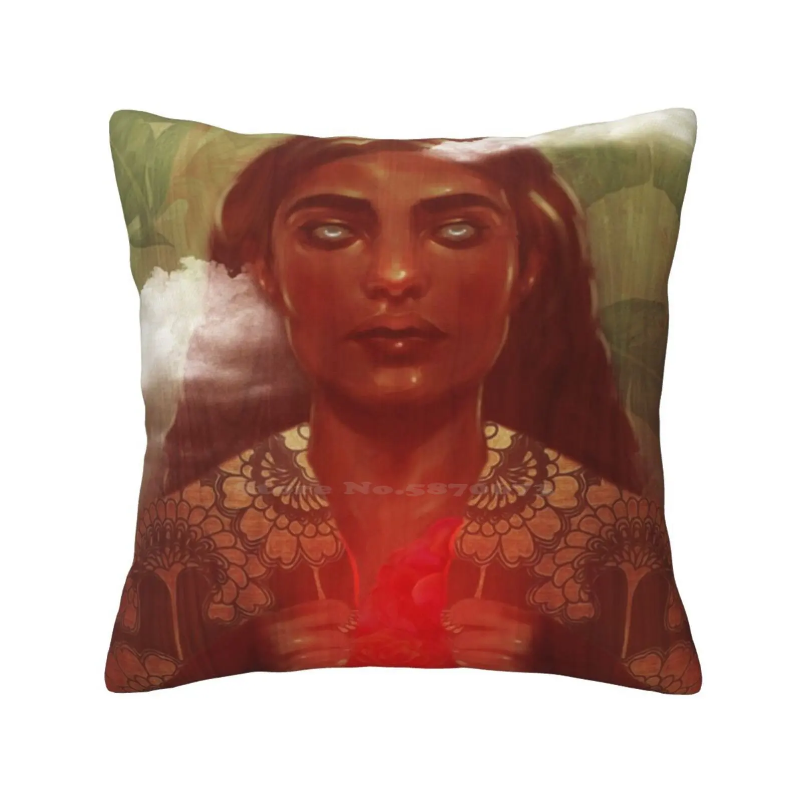 I Belong To You Pillowslip Pillowcase Emotional Feelings Lovers Female Portrait Female Illustration Female Drawing Red Roses