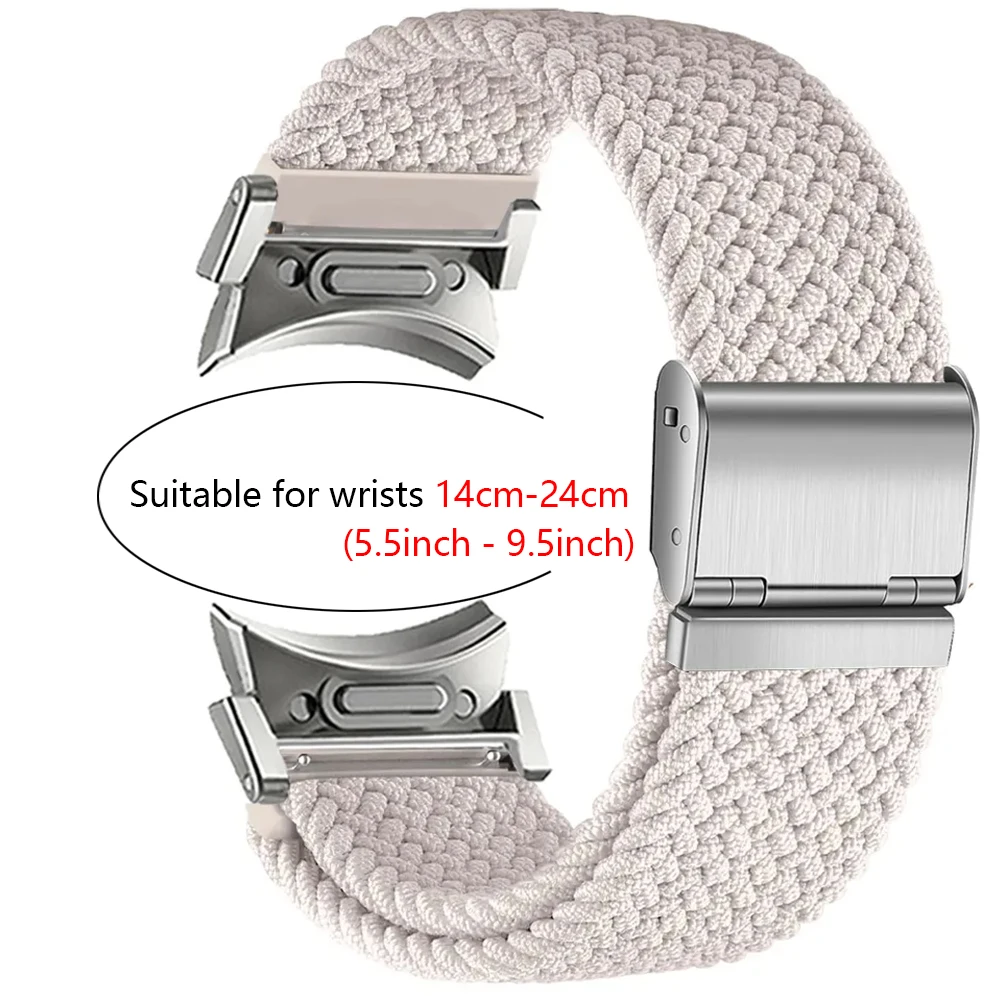 سوار رياضي من النايلون لساعة سامسونج جالاكسي ، تناسب سريع ، كلاسيكي ، FE ، 4 ، 5 ، 6 ، 7 ، 44 ، 40 ، 47 ، 43 ، 45 برو ، 5 برو ، 45 أو