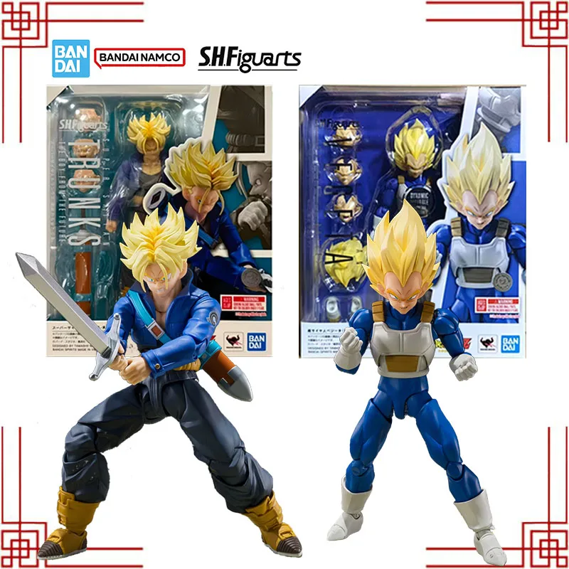 

Bandai Dragon Ball S.H.Figuarts Z Super Saiyan Trunks Future Boy & Vegeta Dangerous Pride Anime Action Figure Model Toy Gifts
