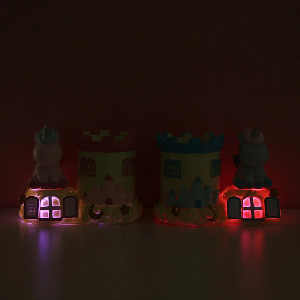 

Pen Lamp Resin Desk Sculpture Cartoon Storage Box Creative Ornaments Chic Household Ornament Home Office Decor