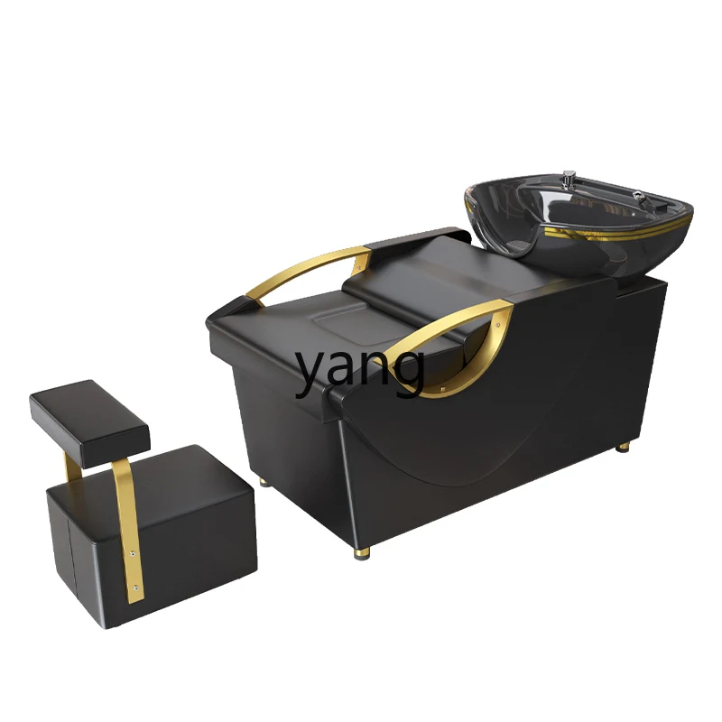 

LH hair salon hair salon special light luxury water heater flushing semi-lying high-end ceramic basin