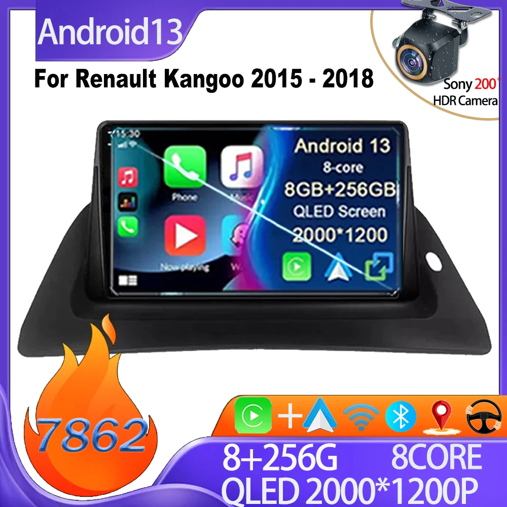 

For Renault Kangoo 2015 - 2018 Android Radio Rear Camera Car Multimedia Player No 2din DVD Carplay Mirror Link Android Auto Wifi