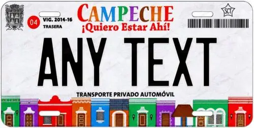 Campeche Mexico 2014 Placa de matrícula personalizada Novedad Auto MOPED bicicleta Silla de ruedas