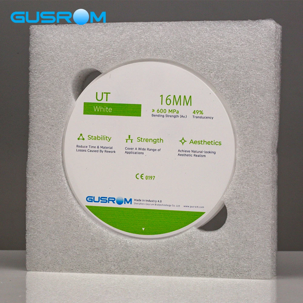 GUSROM UT ML متعدد الطبقات زركونيا كتلة 98 مللي متر عالية شفافة الأسنان زركونيا القرص ل CAD/CAM استعادة قشرة التاج الأمامية #3