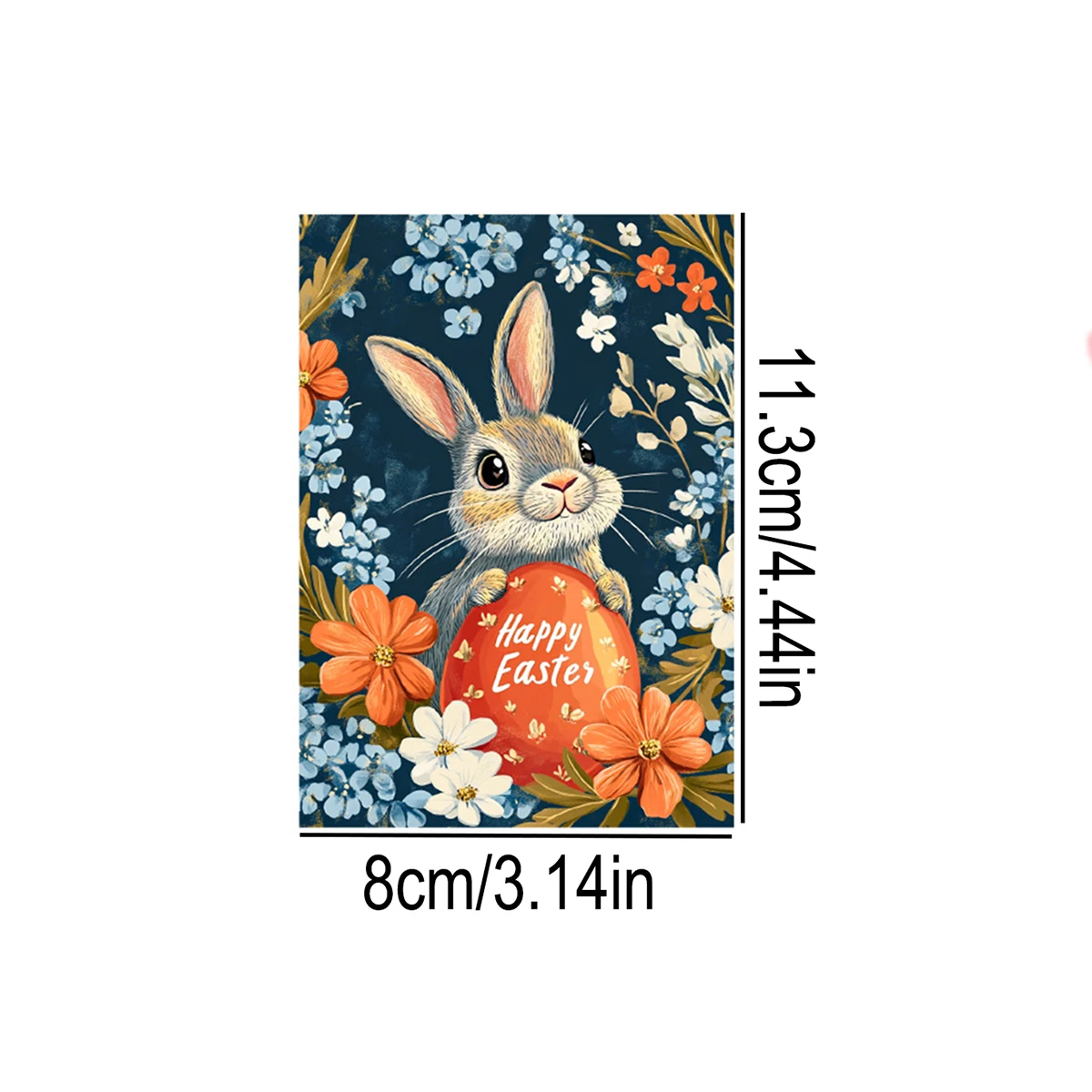 10 PC Watercolor Bunny Pattern Greeting Cards,Easter Wishes Thank You Notes Card Envelopes , Holiday Gift Give to a friend