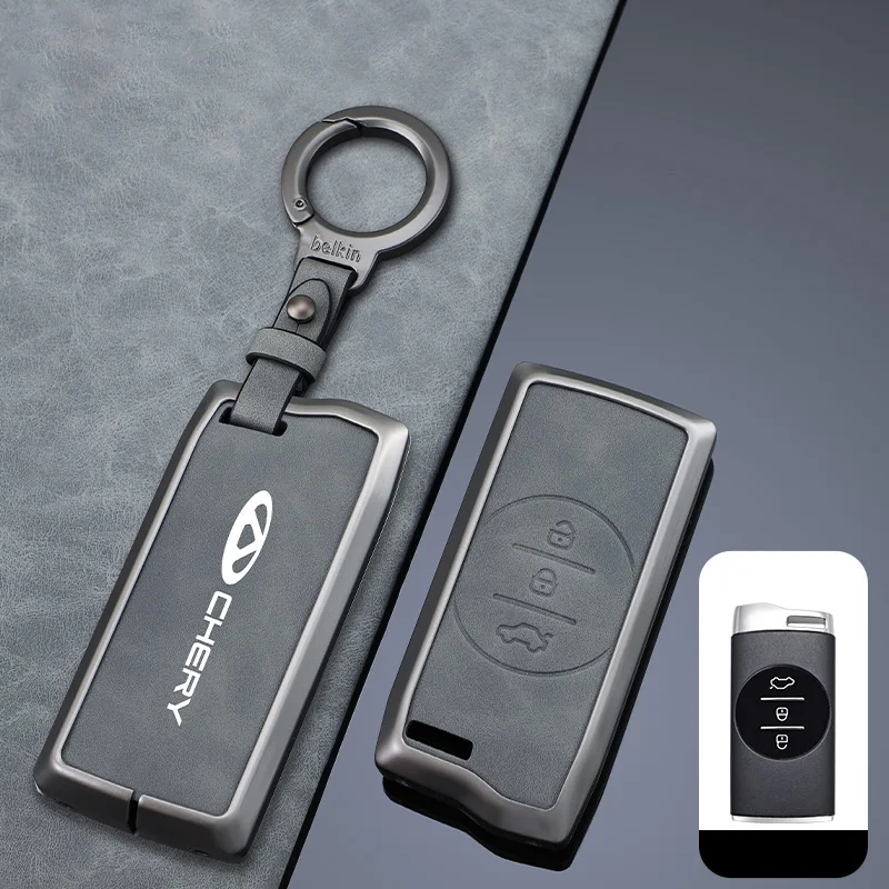 

Leather Car Key Case Cover Shell Holder For Chery Tiggo 7 pro 8 Pro Exeed Tiggo 2 3x Arrizo 5 Pro Gx 5x EQ7 Tiggo 4 Accessories