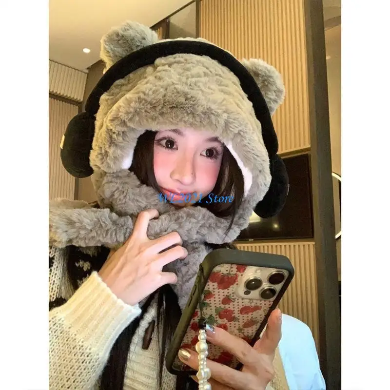 G5GC الدب نمط قبعة الكبار لينة أفخم قبعة رشاقته الإناث قبعة تنوعا قبعة أنيقة #5