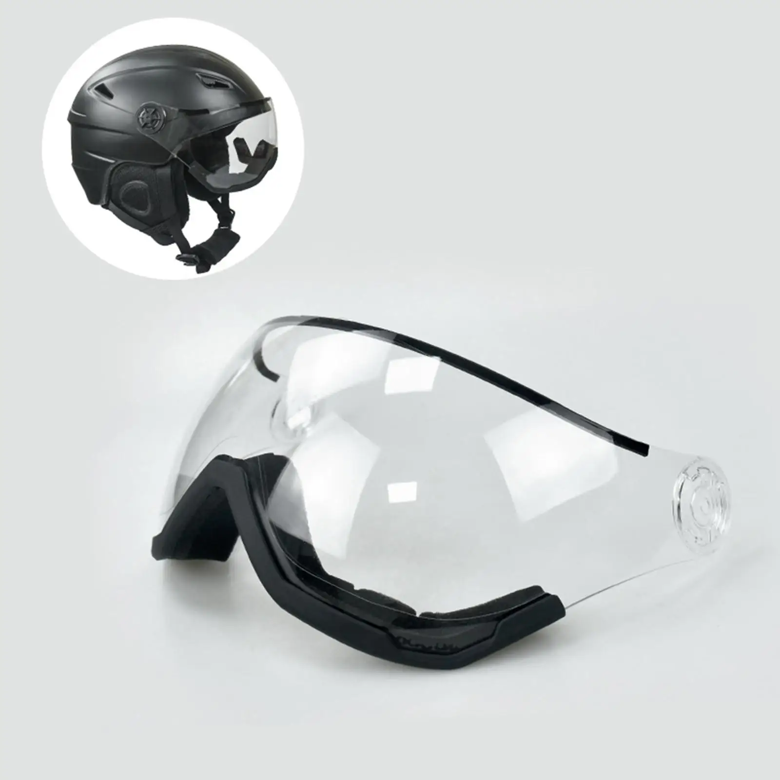 Helmets Visor Replacement Lens for Adults Sturdy Protection Helmet Lens for Snowmobile Skating Motorbike Snowboarding