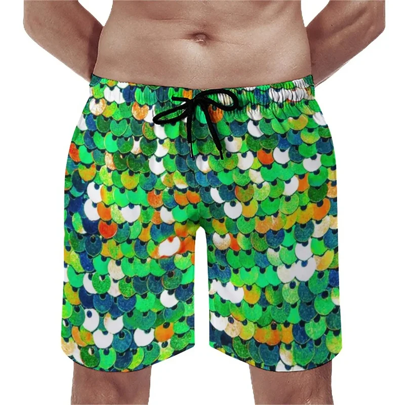 Creative 3d Print Board Shorts Men Sparkles Glitter Pattern Beach Shorts Large Size Swimming Trunks Cool Personality Short Pants