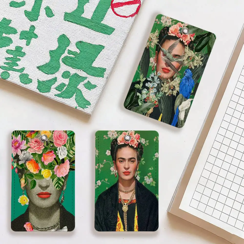 Frida Kahlo Kaarthouder Sleutelhanger Badge Houder ID-kaart Pass Hang Touw Lariat Lanyard voor sleutelhangers Accessoires Cadeau