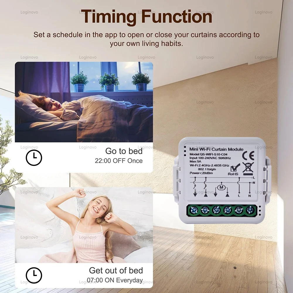 Tuya WiFi Zigbee Modulo interruttore tenda Tende Otturatore a rullo Motore elettrico Smart Switch Funziona con Alexa Google Home Smart Life