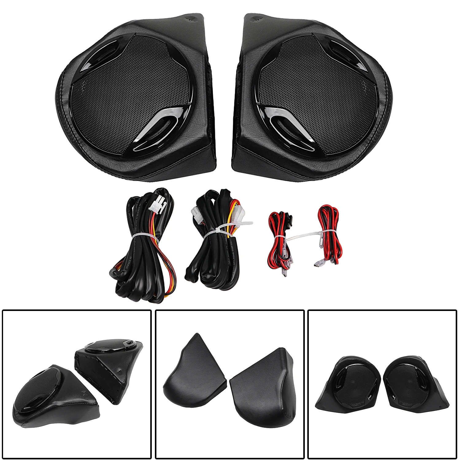Black Motorcycle For Harley Rear Trunk 5.25