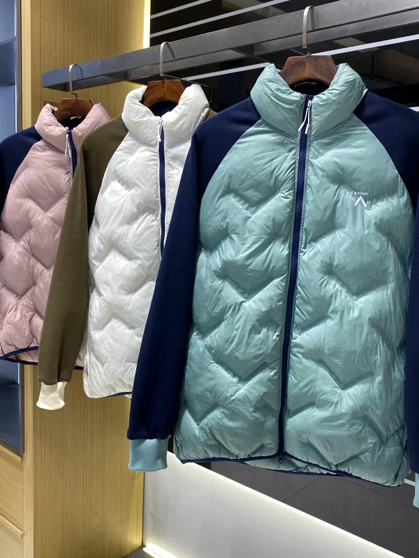 

Outdoor Mountain Series Coupling Color Splicing Lightweight Warm Cotton Jaet with Stand Collar for Men And Women Commuter S...