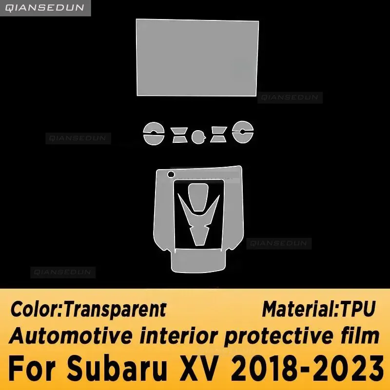 For Subaru XV 2018-2023 2022 Gearbox Panel Navigation Screen Automotive Interior TPU Protective Film Cover Anti-Scratch Sticker