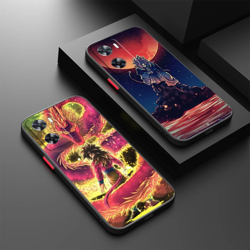 Cool D-Dragon Ball Goku Frosted Translucent For OPPO X5 X3 A54S A5 A94 A16 A53S A57 A74 A72 A96 A98 A78 5G Cover Phone Case