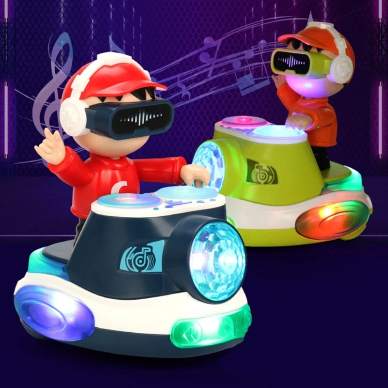 Light Up Rocking DJ Boy Toy Cartoon Musical Boy Toy Obstáculo Evite Brinquedo Infantil