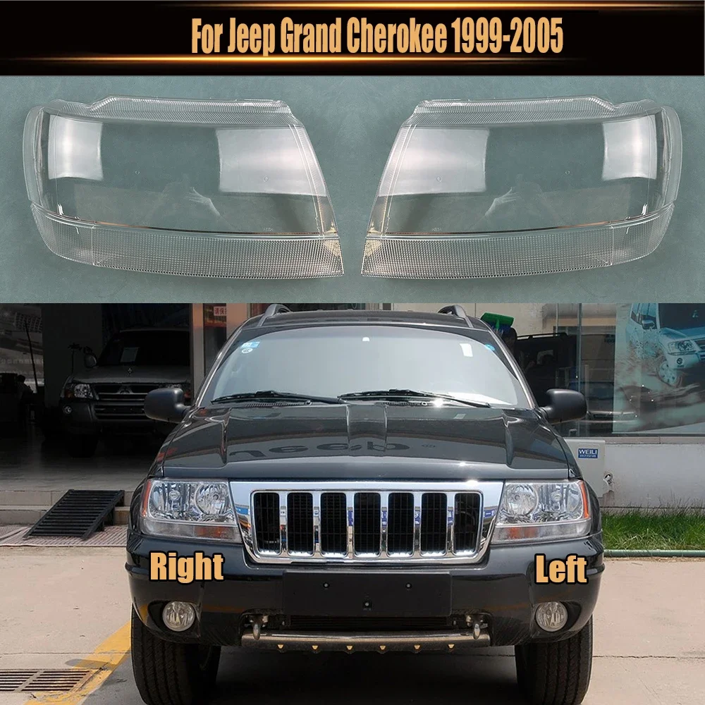 

Для Jeep Grand Cherokee 1999-2005 крышка фары прозрачный чехол для абажура корпус фары из плексигласа замена оригинальных линз