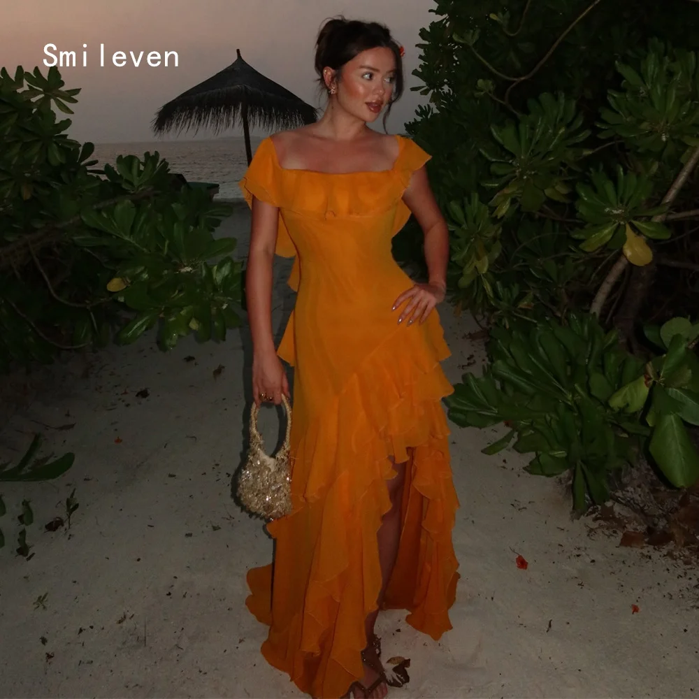 

Smileven Luxury Mermaid Prom Dress Illusion Square Collar Evening Gowns Bright Temperament Occasion Dress Customized 2026