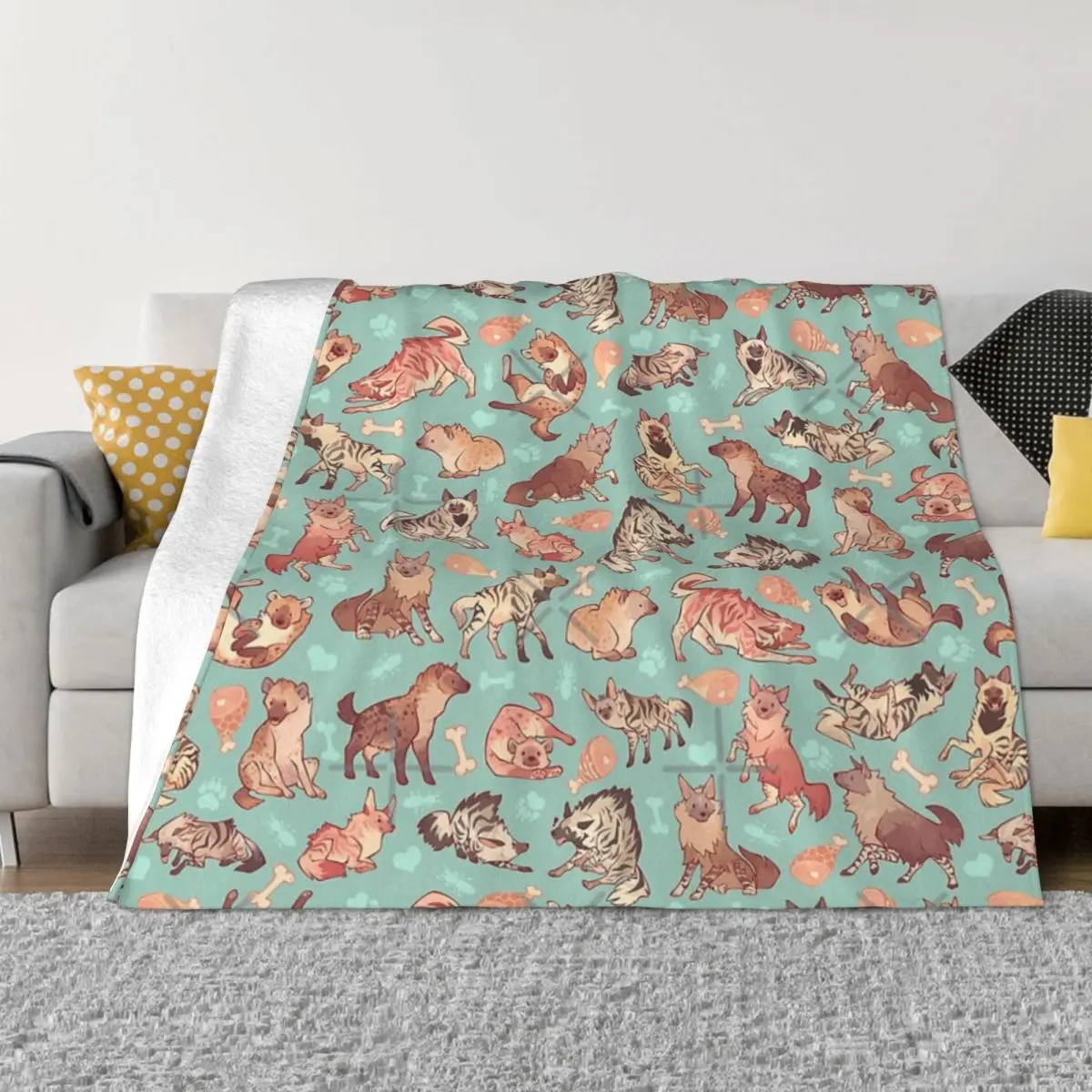 Hyenas In Minty Home Blanket Couple Blankets Thin Wadding Blanket Throw Blanket