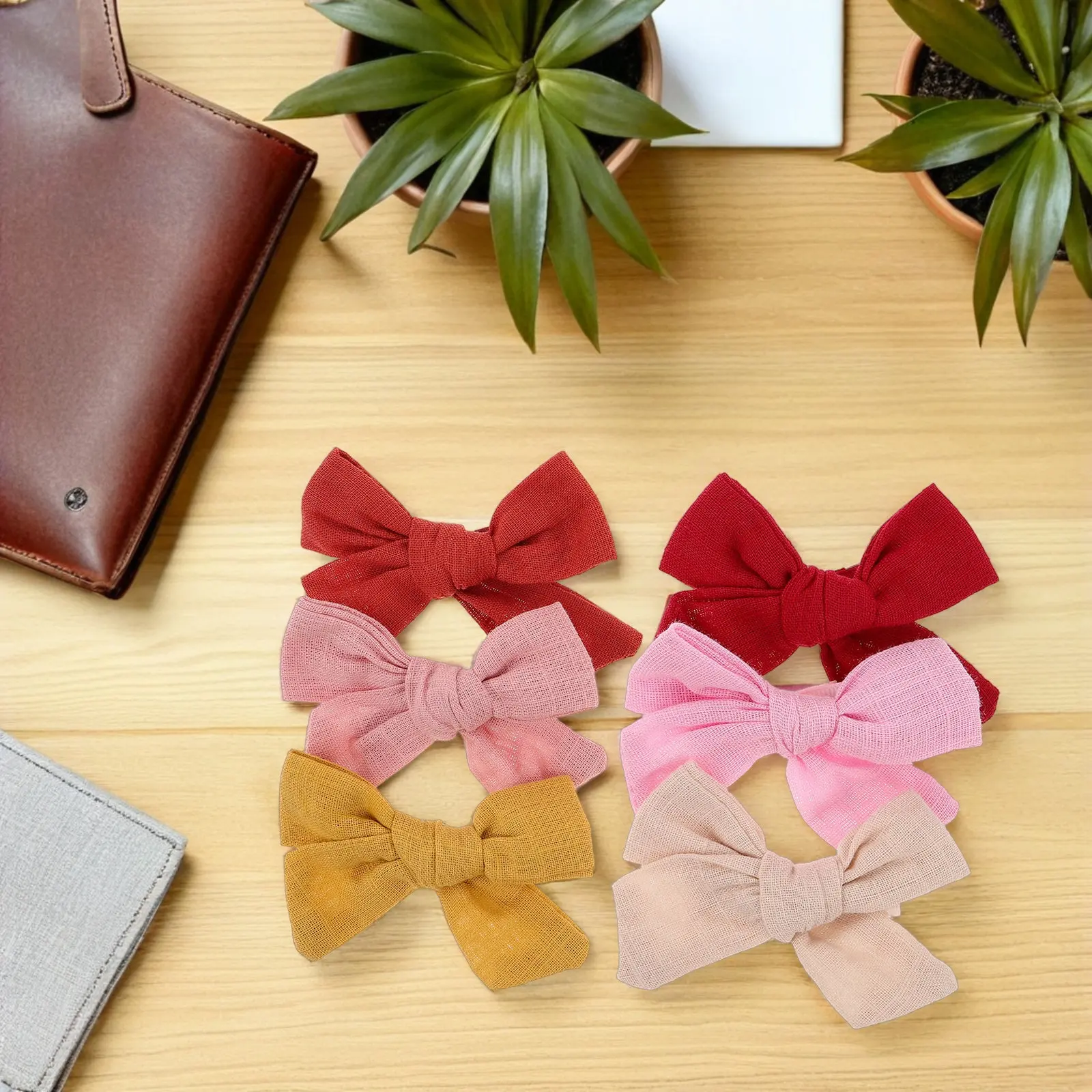 

Soft Handmade Baby Hair Clips Cotton Linen Hairpins for Newborn Girls Pastel Colored Toddler Hair Accessories Photography