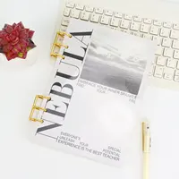 A5 A6 Frosting  Thick line Acrylic Loose Leaf Binder Cover DIY Account Book Journal Planner Office Stationery Supplies 5