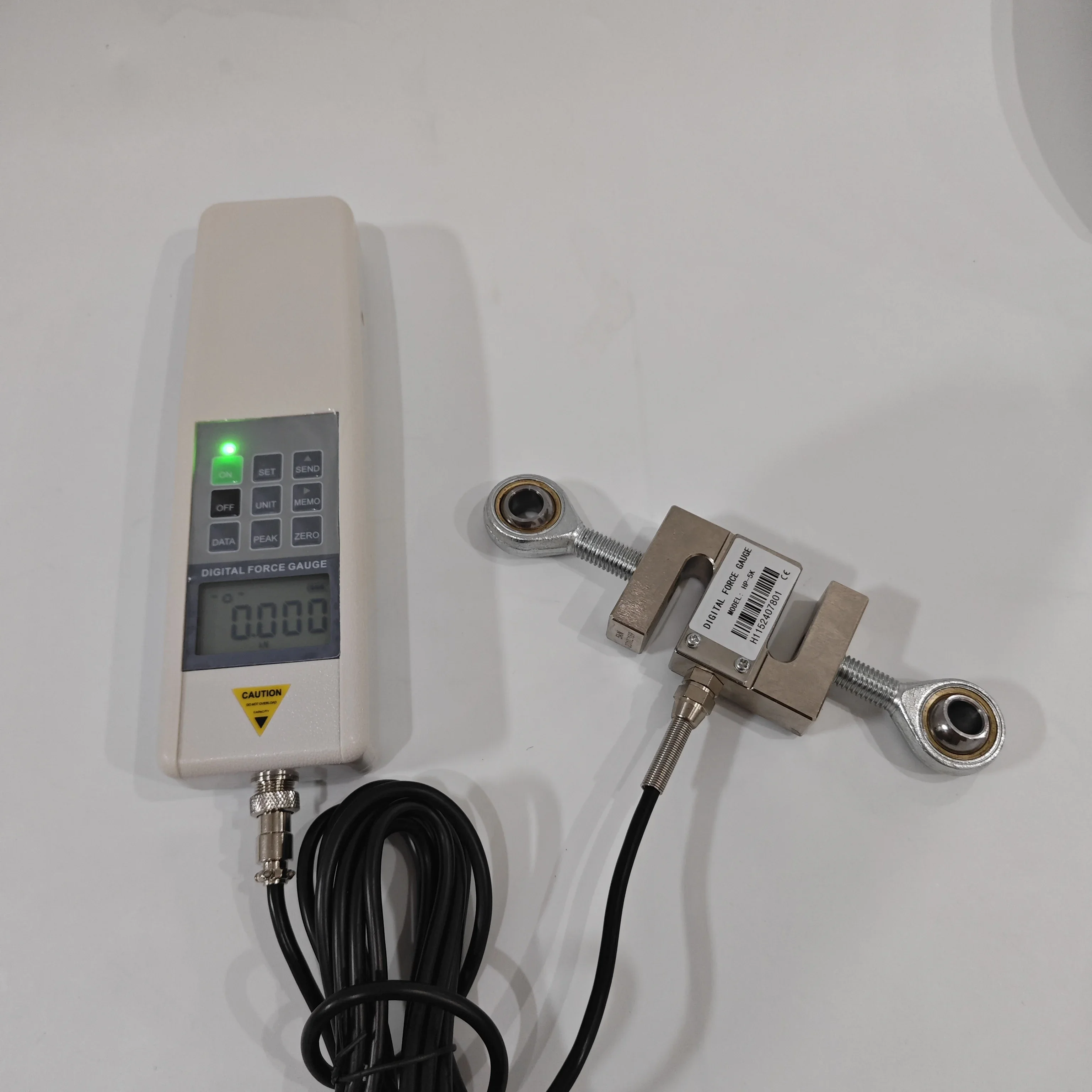 Digital Push Pull Force Gauge HP-5K, 5000N/500kg Tension and Compression Tester Dynamometer with USB Cable - view 4