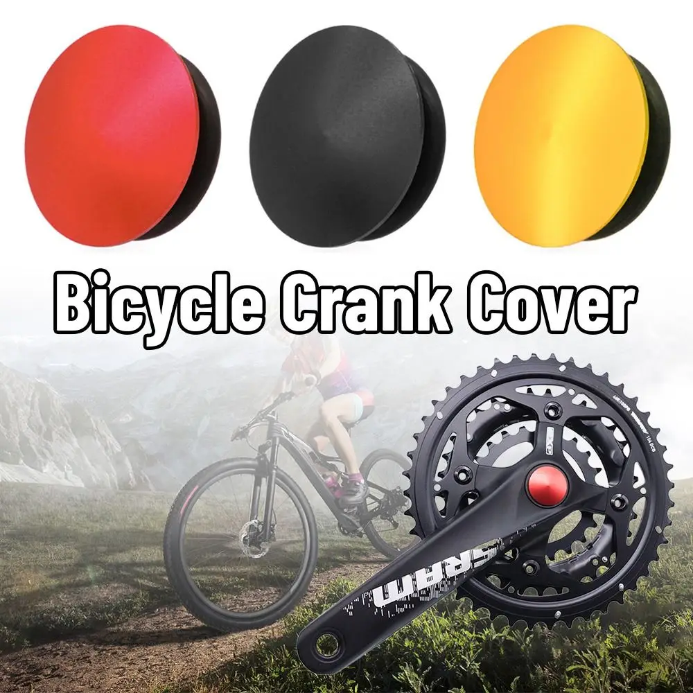 2 pcs Waterproof Aluminum Alloy Bicycle Teeth Plate Crank Cap Cover Mountain Road Bike Crankset Plug Screw Dust-Proof Disc Cover