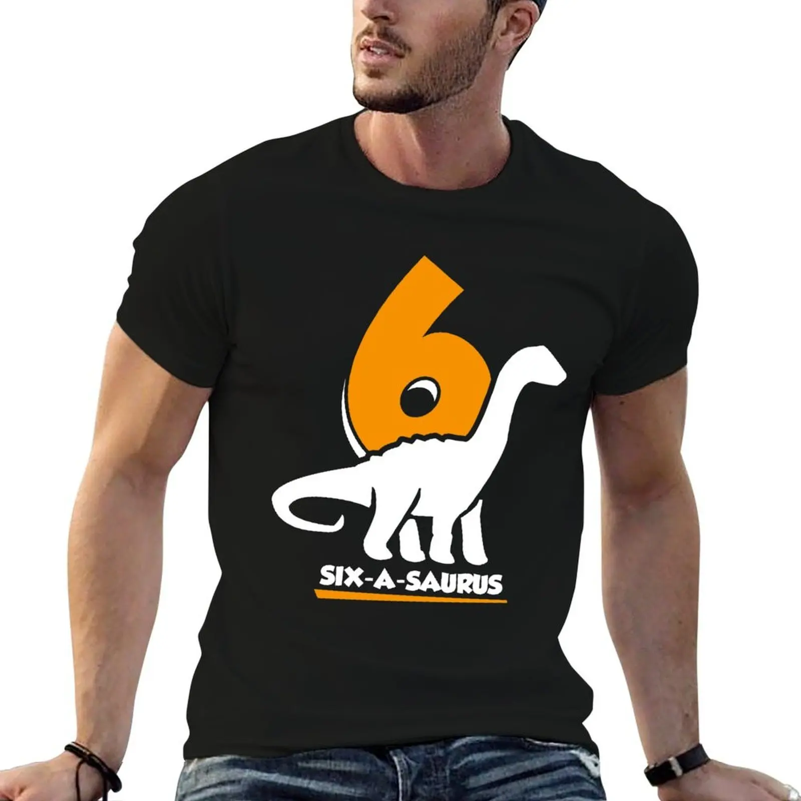6-a-saurus 6th birthday Six years dinosaurs T-Shirt baggy shirts oversized graphic tee vintage t shirt men