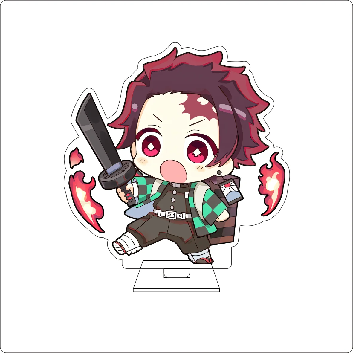 10CM Anime Demon Cosplay Cute Acrylic Figure Stand Plate Tomioka Giyuu Rengoku Senjuro Ornaments Gifts view 3