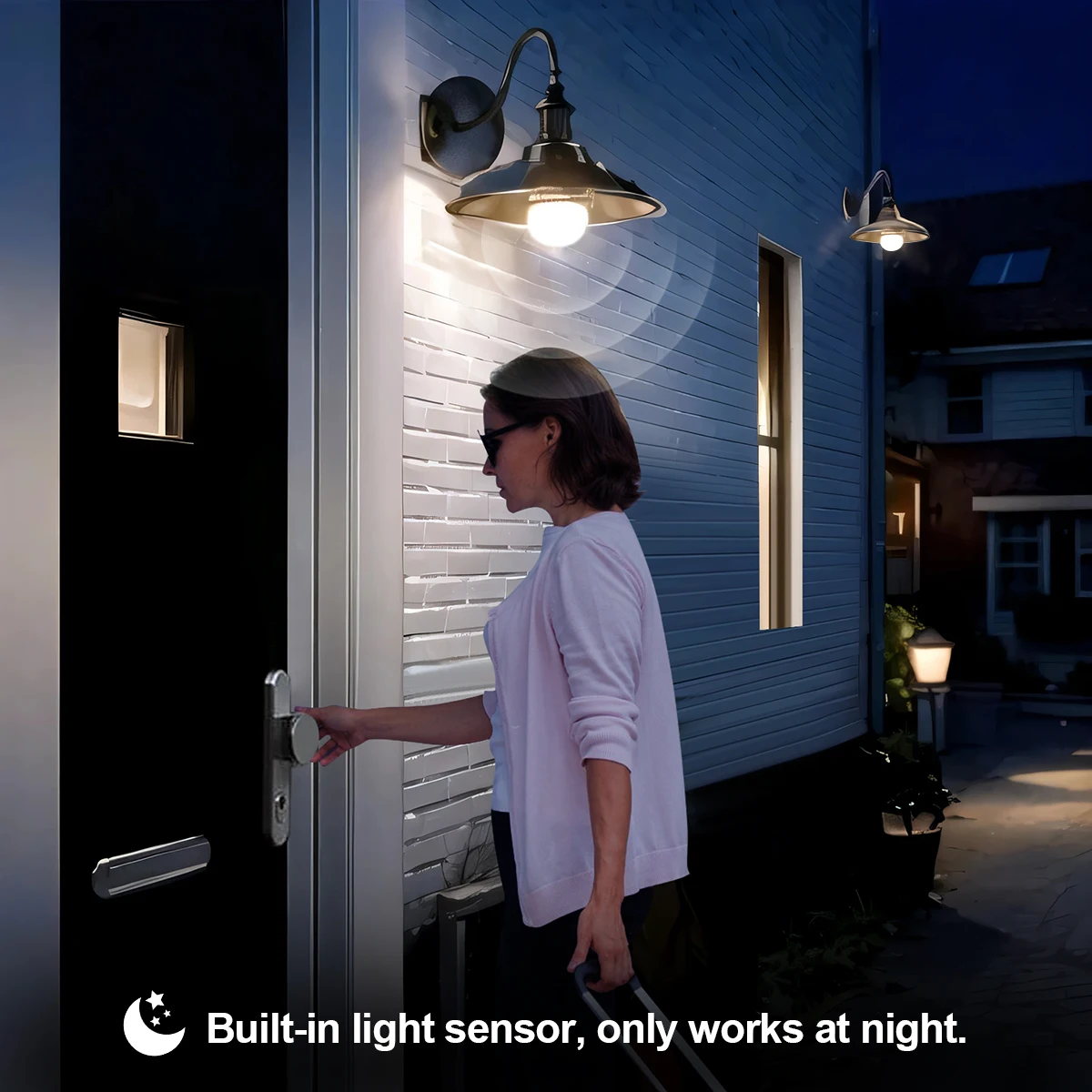 2PCS/Pack Smart E27 6500K Radar Motion Sensor LED Bulbs AC85V-265V Lamp Only Light Up at Night/Dark Energy-Saving