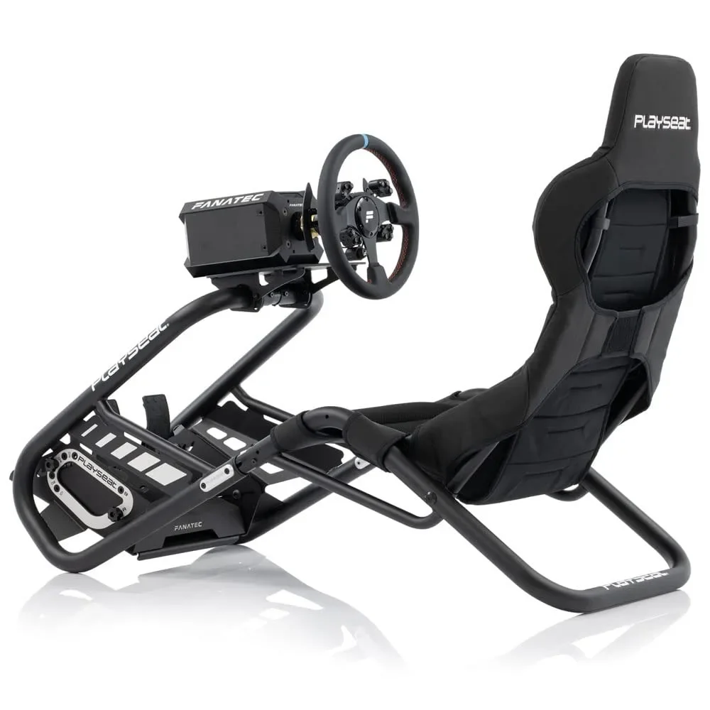 Popular.Trophy Sim Racing Cockpit عالي الأداء مع جميع عجلات التوجيه والدواسات الموجودة في السوق يدعم الكمبيوتر ووحدة التحكم باللون الأسود #3